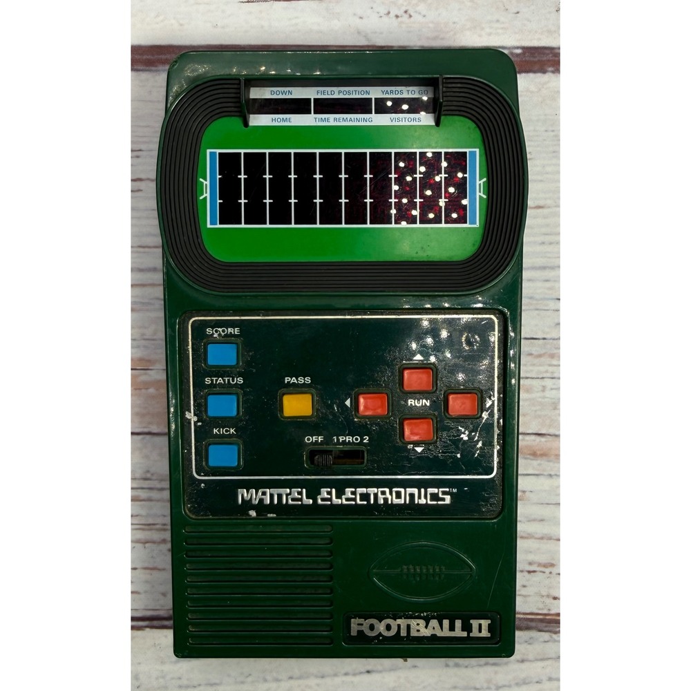 Vintage 1978 Mattel Electronics Football II Handheld LED Game Green